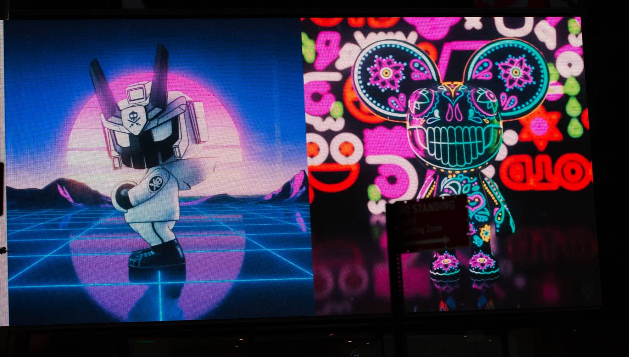 Times Square billboard & animated NFT characters
