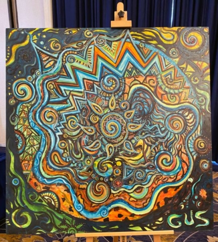 Works by Gus Adolfo were on vibrant display at Limitless.
