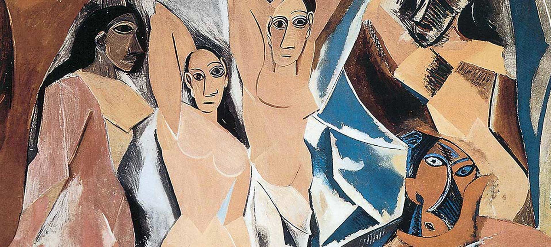 At top: "Les Demoiselles d'Avignon (The Young Ladies of Avignon)" (1907) is at the Museum of Modern Art in New York.